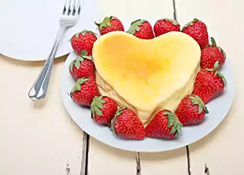 Cheesecake en forme de coeur