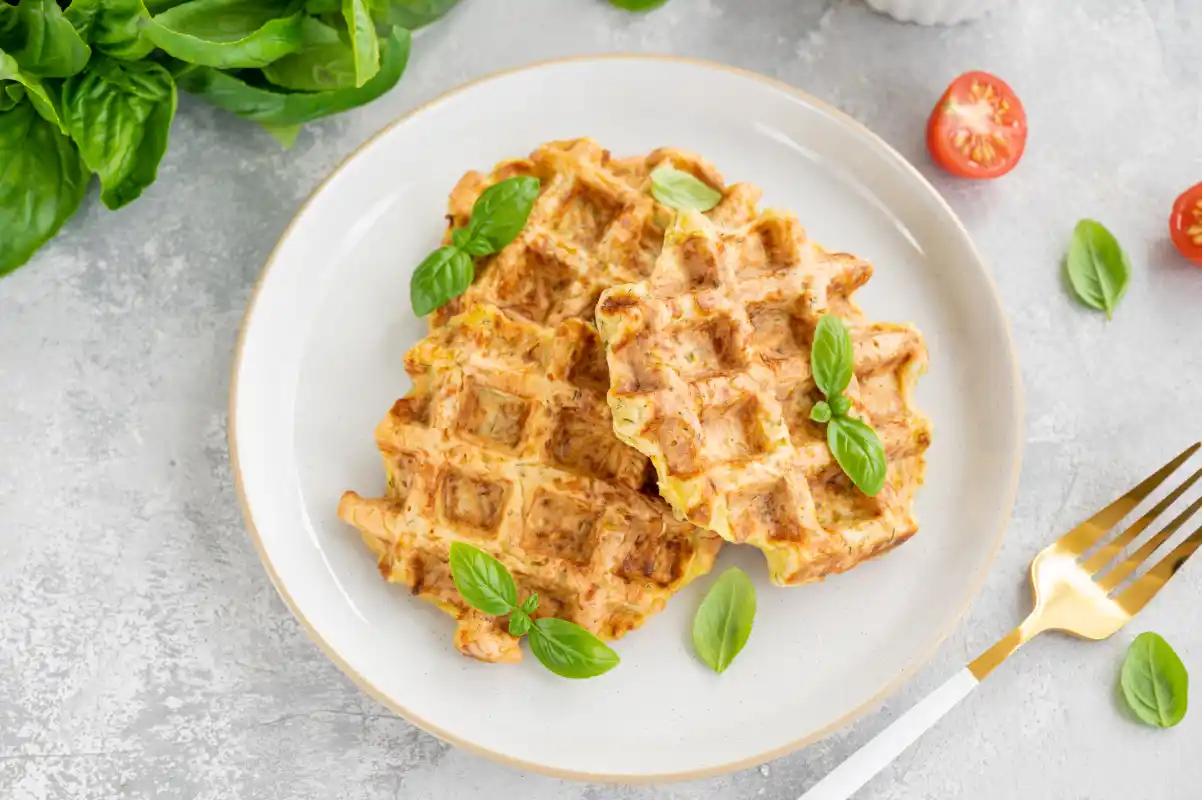 Gaufres au fromage et courgettes - pour un repas léger ou un brunch