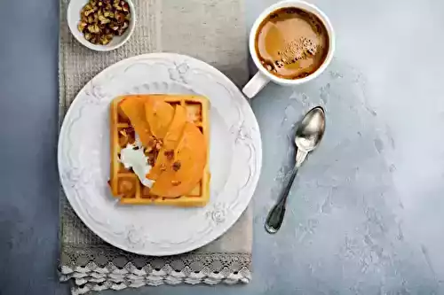 Gaufres aux pommes caramélisées