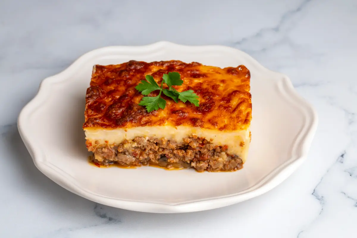 Moussaka aubergine traditionnelle