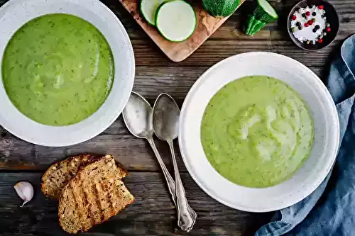 Purée de légumes verts aux courgettes à la crème