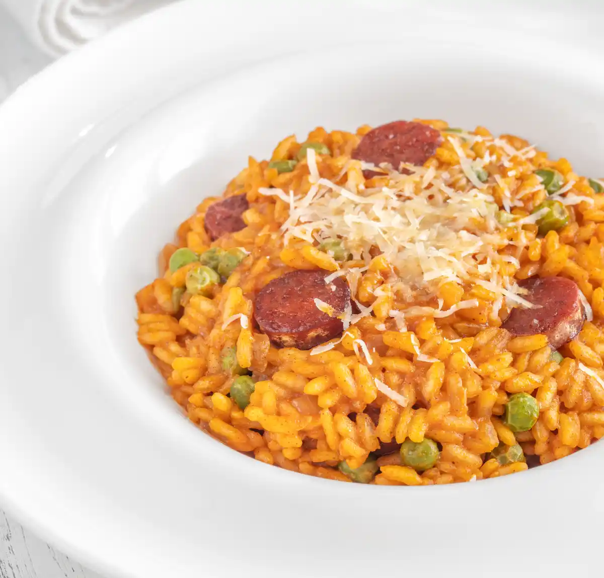 Risotto au chorizo et parmesan