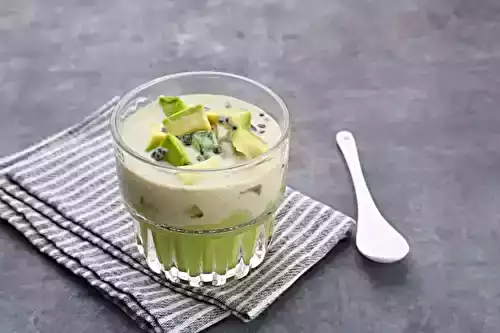 Verrines d'avocat à la crème de fromage