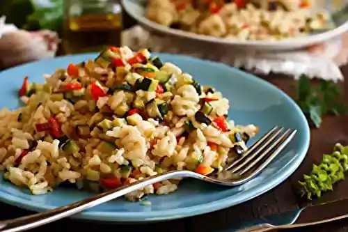 Risotto aux courgettes et poivron rouge : plaira à tous les amateurs de cuisine méditerranéenne !