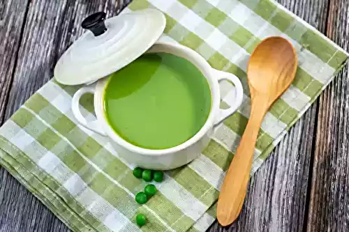 Velouté petit pois thermomix : une belle couleur verte à votre assiette.