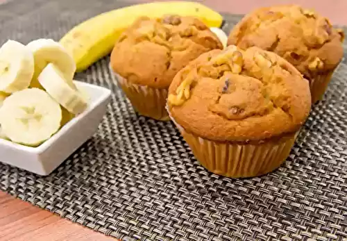 Muffins aux bananes et aux noix : moelleux et savoureux