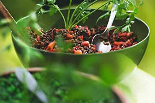 Salade méditerranéenne aux lentilles (salata me fakes)