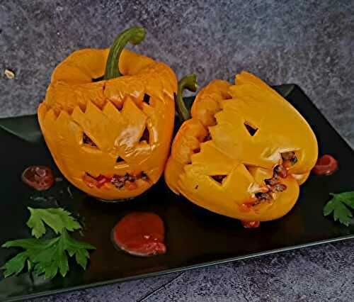 Poivrons farcis d'Halloween