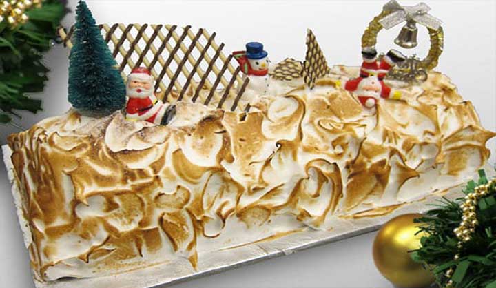 Bûche de Noël façon tarte citron meringuée