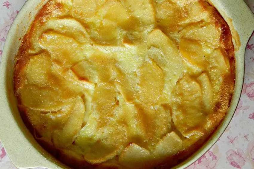 Gâteau de pommes en gratin