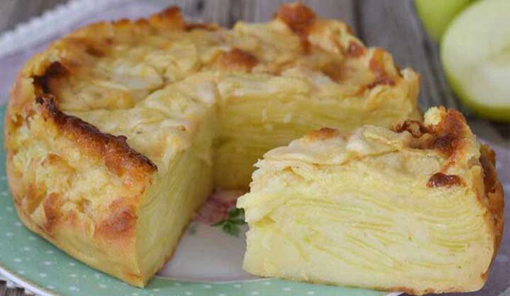 Gâteau invisible aux pommes facile et rapide