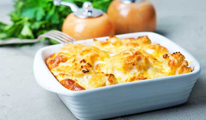 Gratin de chou-fleur au poulet