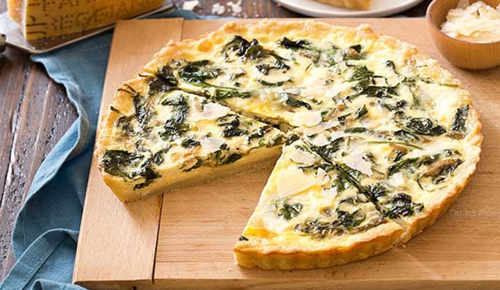 Quiche aux épinards et parmesan