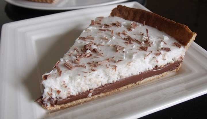 Tarte au chocolat et mousse à la noix de coco