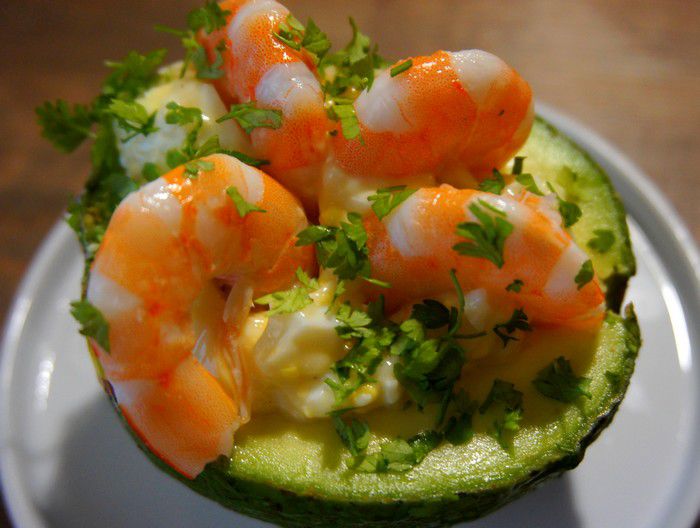 Avocat aux crevettes  - Recettes de Papounet