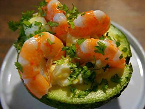 Avocat aux crevettes  - Recettes de Papounet