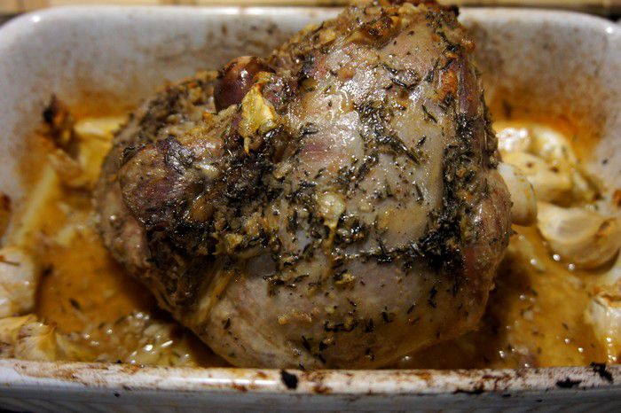 Gigot d'agneau aux flageolets - Recettes de Papounet