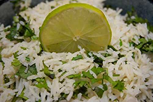 Riz à la coriandre et au citron vert - Recettes de Papounet