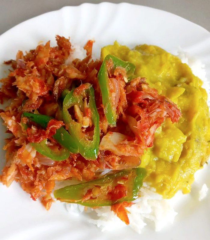 Rougail morue gros piments de la Réunion - Recettes de Papounet