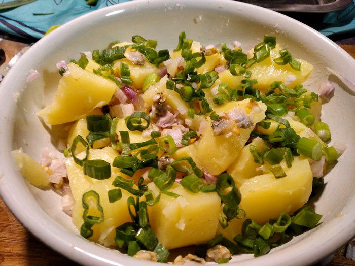 Salade de coques aux pommes de terre - Recettes de Papounet