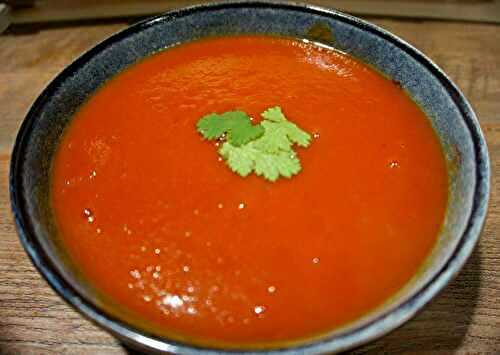 Soupe tomates pommes de terre et curcuma - Recettes de Papounet