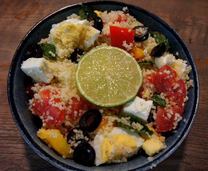 Taboulé Feta-Menthe-Tomates - Recettes de Papounet