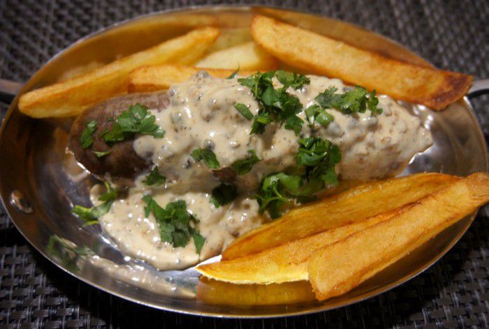 Andouillette sauce poivre vert - Recettes de Papounet