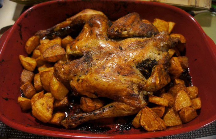 Poulet rôti à la créole-Recette Réunion (974) - Recettes de Papounet