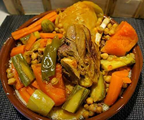 Couscous Marocain légumes et agneau traditionnel - Recettes de Papounet