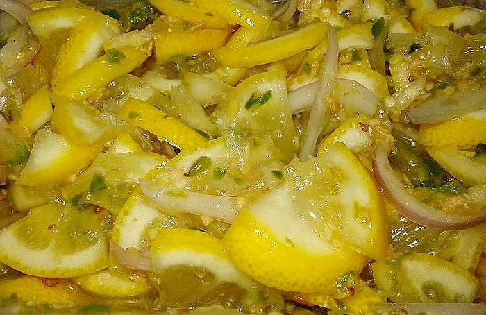 Achard de citrons au gingembre, recette réunionnaise