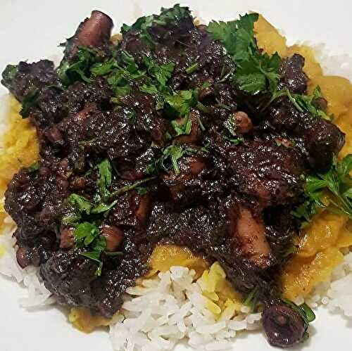 Civet de poulpe au vin rouge