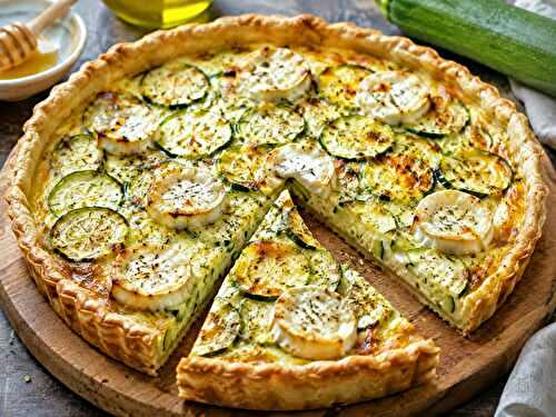 Tarte Courgette Chèvre et Miel Légère