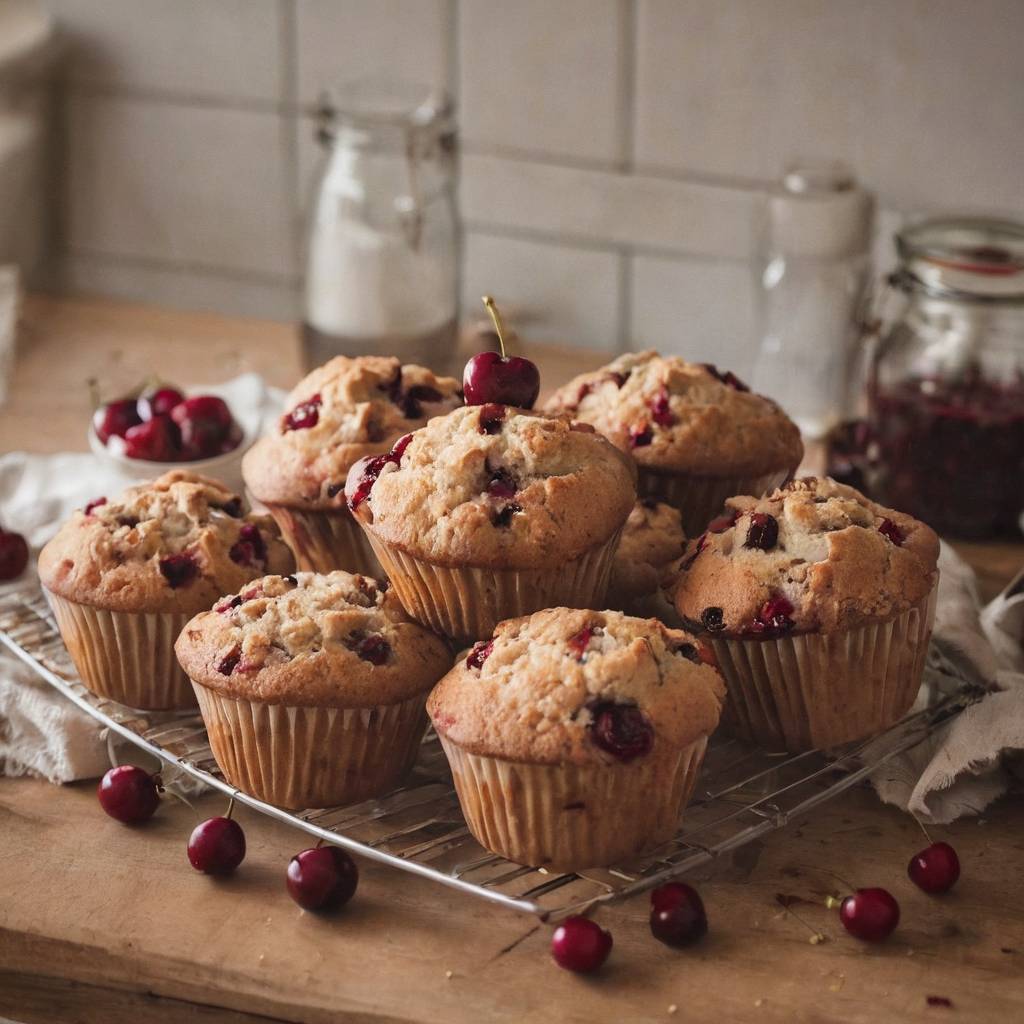 Recette de Muffins aux cerises faciles