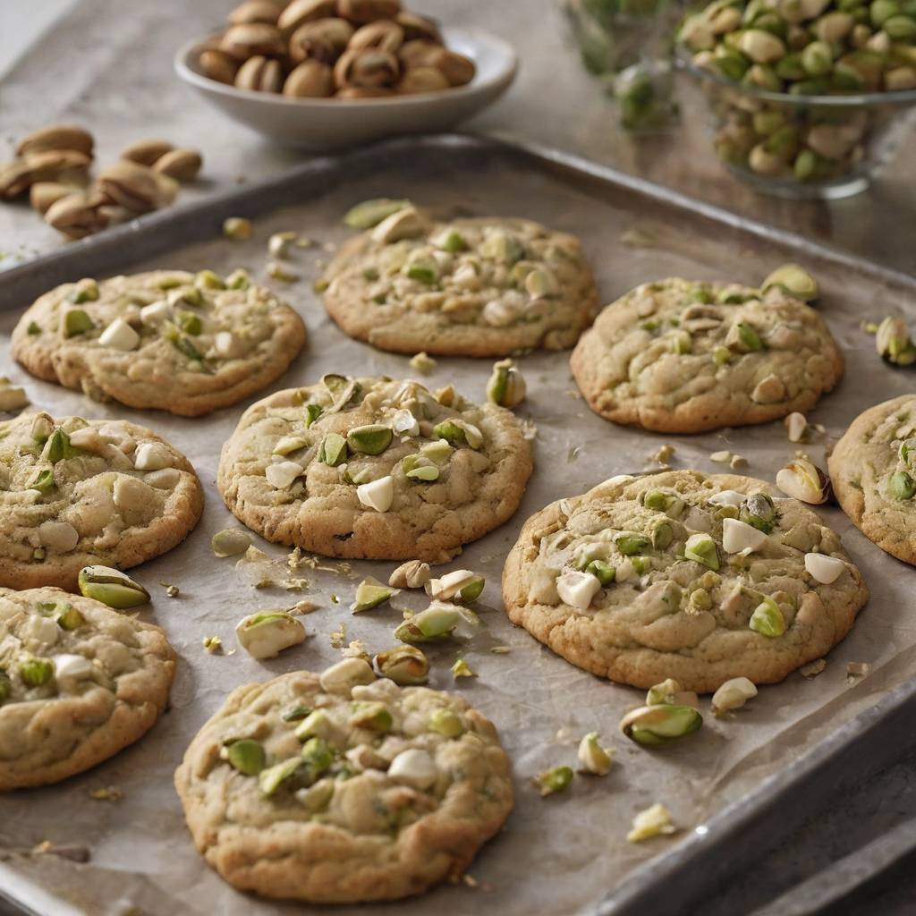 Cookies Croustillants au Chocolat Blanc et Pistaches