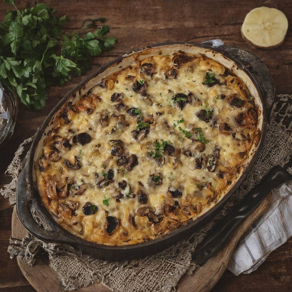 Gratin Champêtre aux Champignons et Œufs