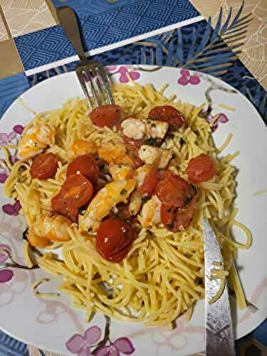 SPAGHETTIS AUX CREVETTES