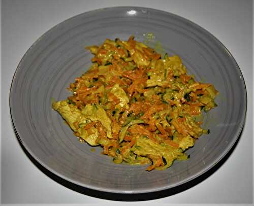 Wok poulet légumes coco curry IG bas et cétogène
