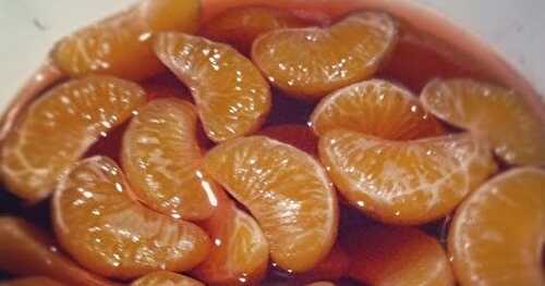 Clementines pochées au sirop de cassis