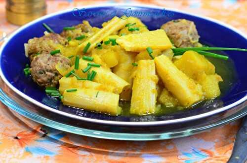 Tajine d’asperges au safran.