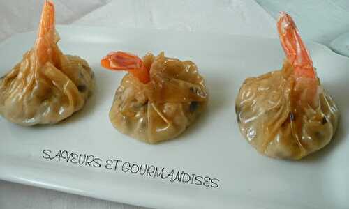 Wontons aux crevettes.