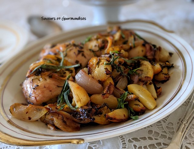 Poulet aux topinambours et citron d'Ottolenghi.