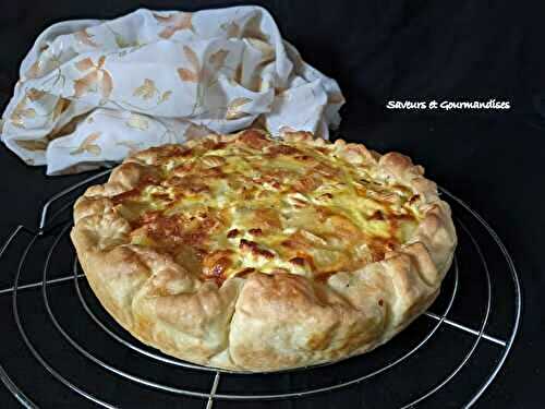 Tarte fromages et légumes.