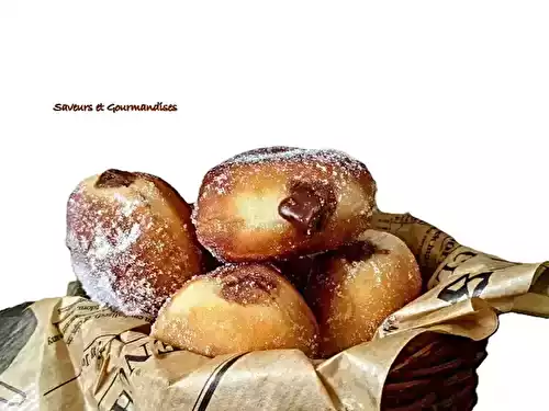 Beignets fourrés à la pâte à tartiner