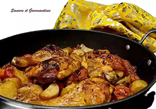 Poulet et pommes de terre rôtis au vinaigre balsamique