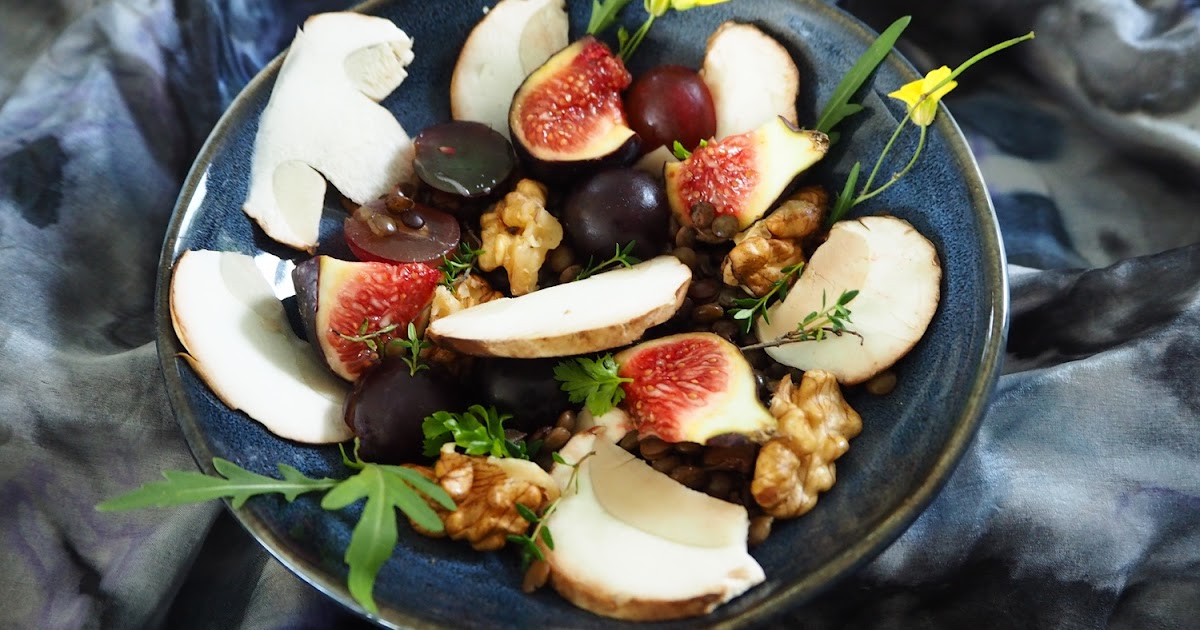 SALADE D’AUTOMNE AUX CÈPES, FIGUES ET LENTILLES VERTES DU PUY