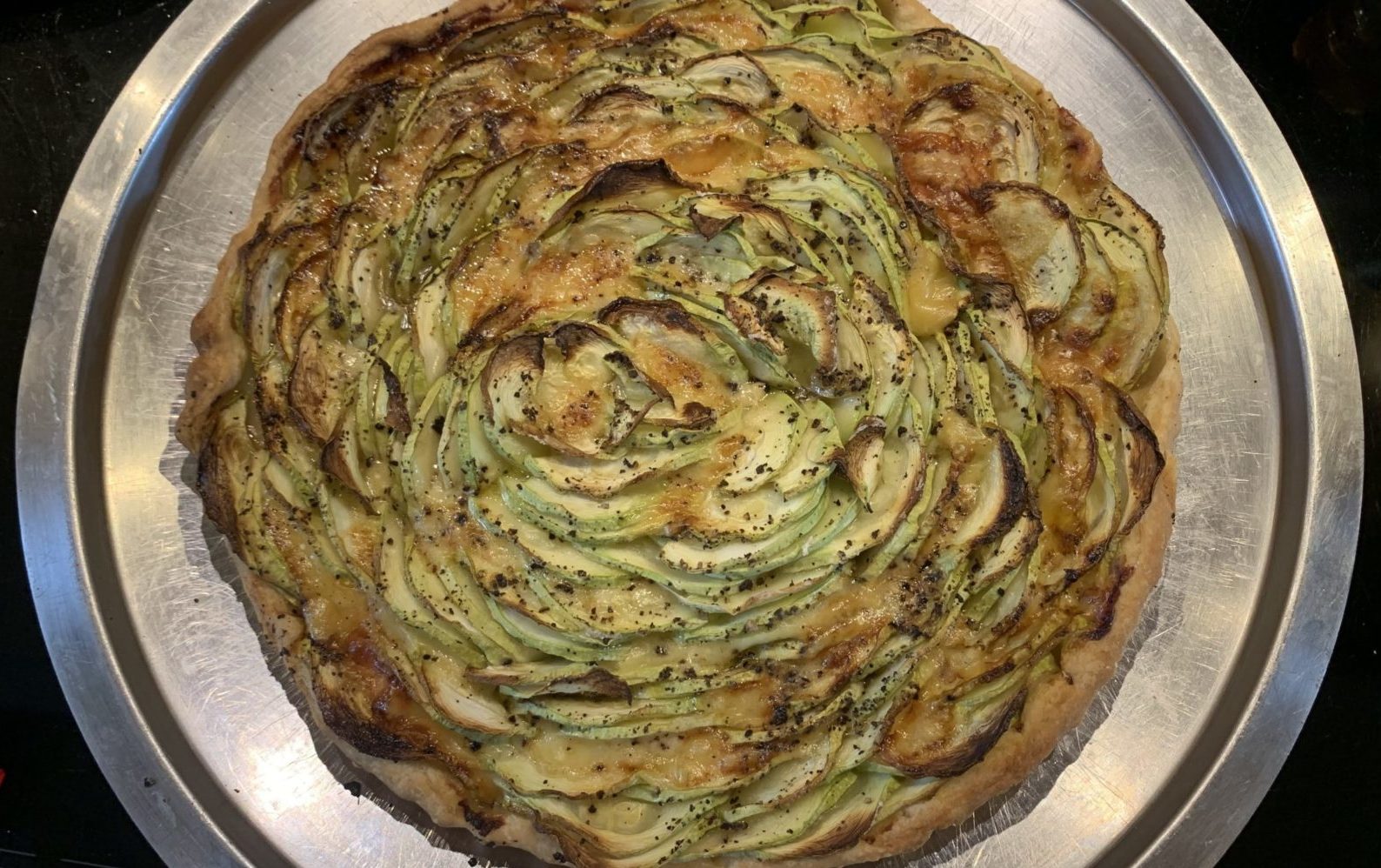 Tarte aux courgettes et comté