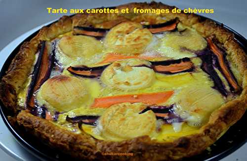 Tarte aux carottes et fromages de chèvres