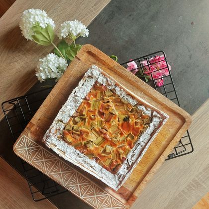 Tarte Lactée à la Rhubarbe