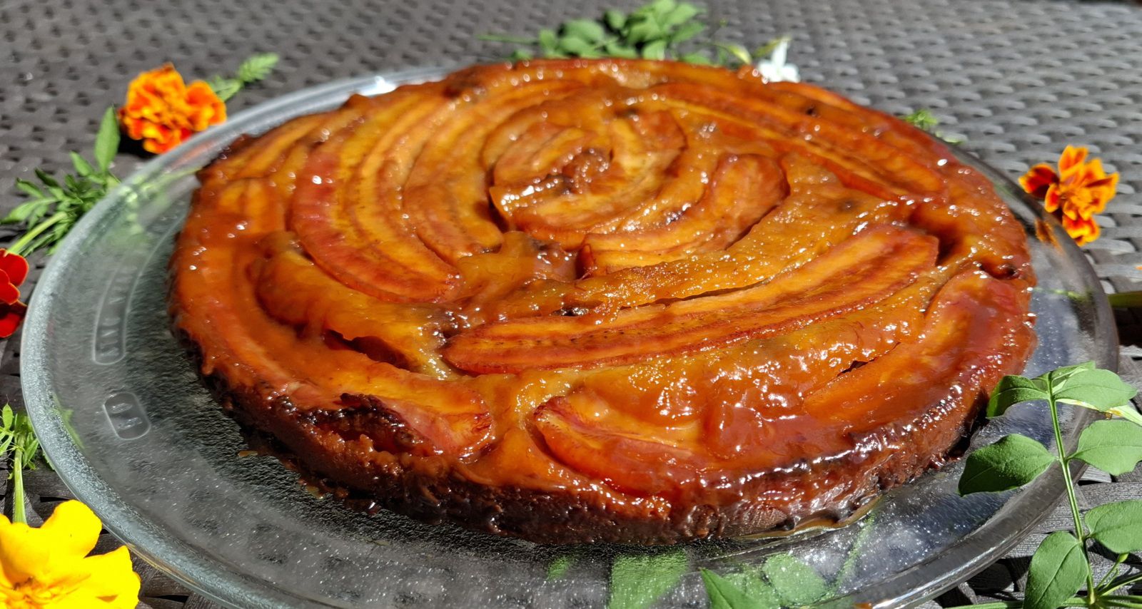 Banana bread façon tarte tatin