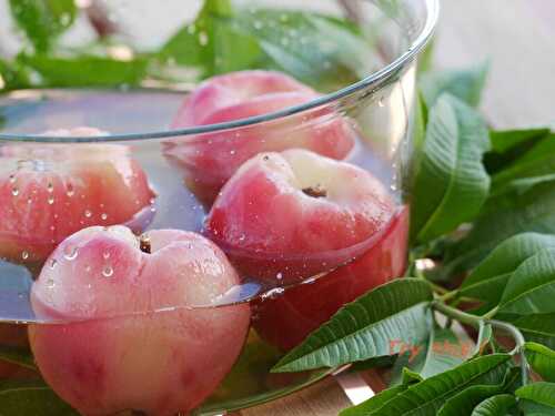 Pêches en sirop de verveine glacé - Try this !